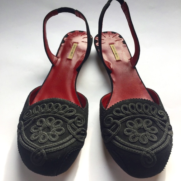 Max Studio Austen Black Suede Soutache Mules – Size 6.5 - Picture 2 of 8